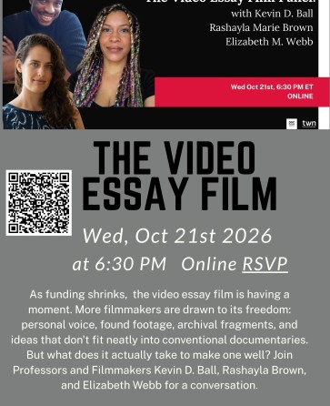 The Video Essay Film Panel - Oct 21 Online