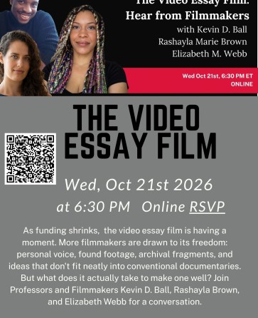 The Video Essay Film: Hear from Filmmakers - Oct 21 Online